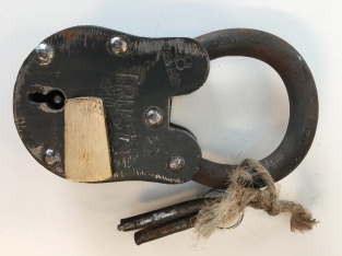 Old castle padlock 